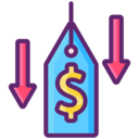 dollar,commerce and shopping,price tag,down arrow,guaranteed,lowest price
